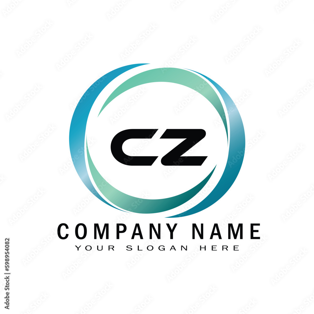 CZ Creative Company Linked Letter Logo Design CZ Creative Company Linked Letter Logo Design