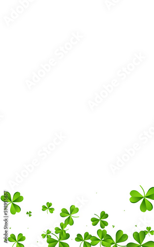 Olive color Clover Fly Vector White Background.