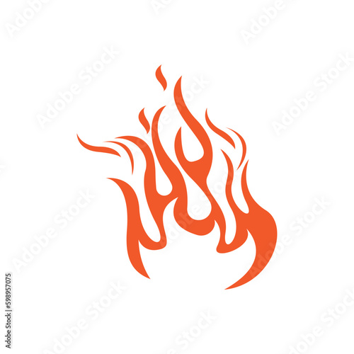 Fire logo design illustration and fire symbol