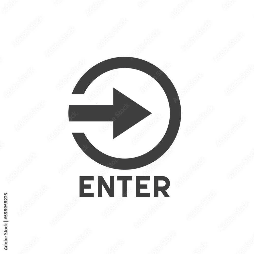 symbol of enter, enter icon, vector art. symbol of enter, enter icon, vector art.