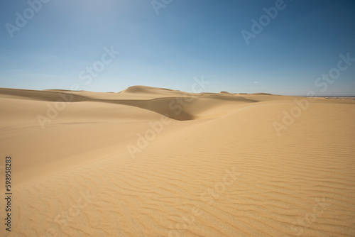 Barren desert landscape in hot climate with sand dunes © Paul Vinten
