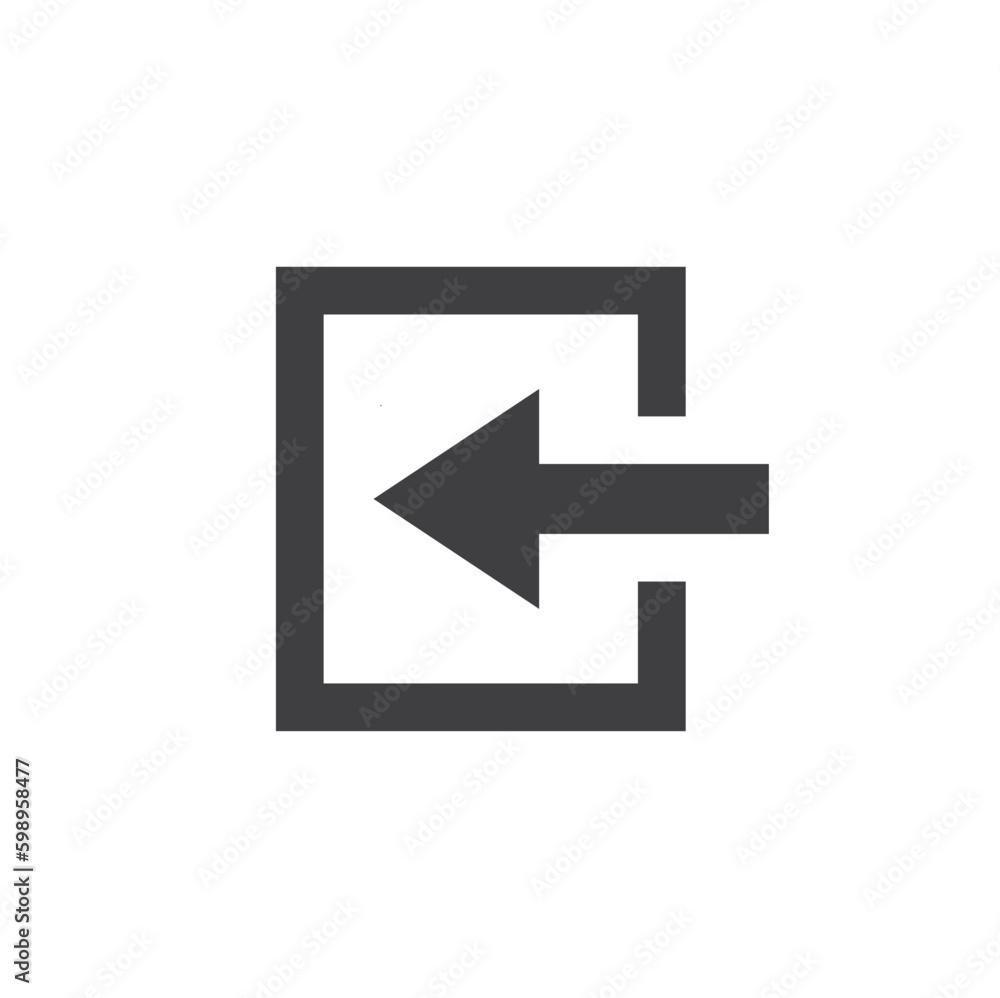 symbol of enter, enter icon, vector art. symbol of enter, enter icon, vector art.