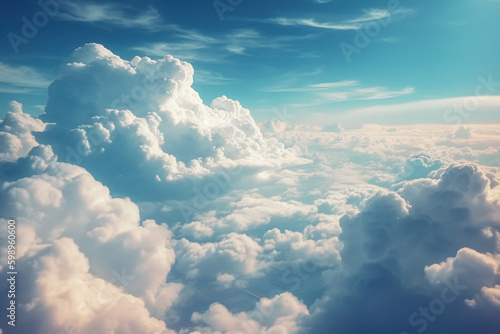 Fond d'écran d'un ciel nuageux dans une ambiance de rêve » IA générative