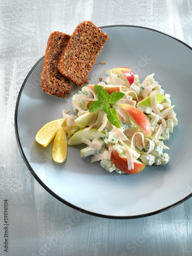 Fenchelsalat mit Schinken
