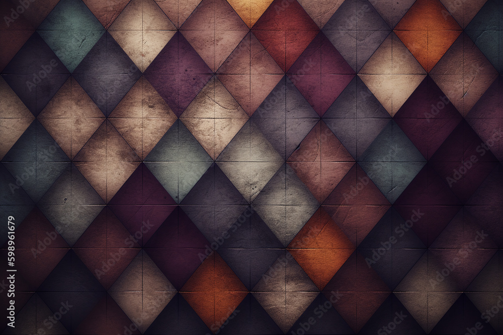 Fond d'écran d'un mur avec des losanges colorés » IA générative Fond d'écran d'un mur avec des losanges colorés » IA générative