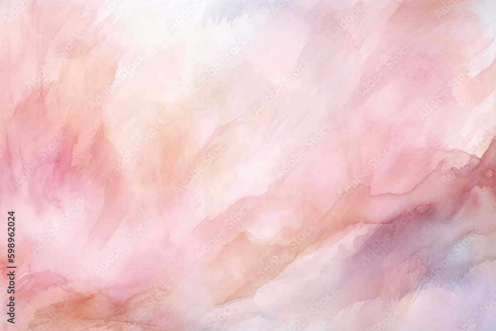 Fototapeta premium Fond d'écran à la peinture aquarelle rose » IA générative