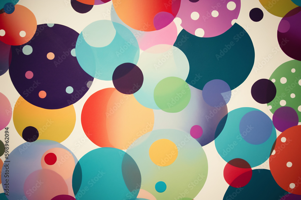 Fond d'écran abstrait avec des ronds multicolores » IA générative Fond d'écran abstrait avec des ronds multicolores » IA générative