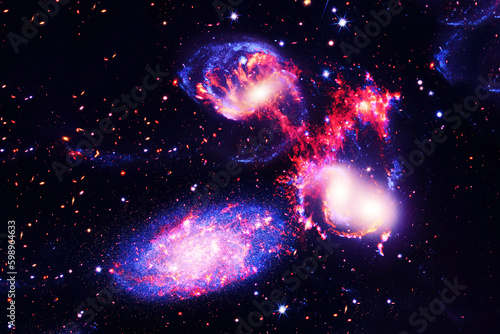 Fototapeta Naklejka Na Ścianę i Meble -  A beautiful distant galaxy. Elements of this image furnished NASA.