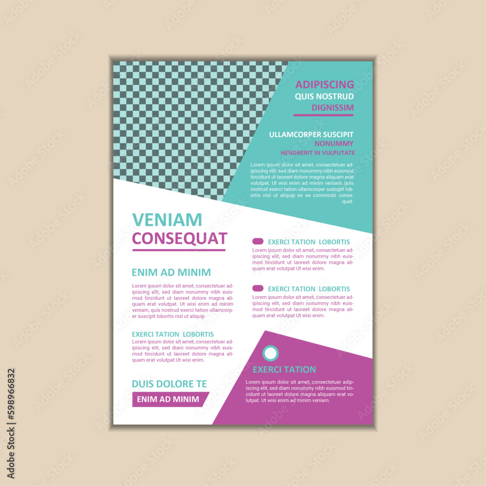 Vector Business Flyer Design Template A4 Size with Bleed Vector Business Flyer Design Template A4 Size with Bleed