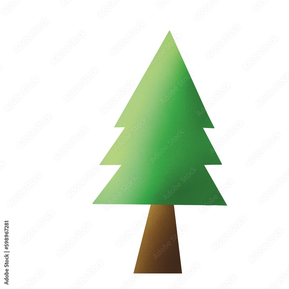 Fototapeta premium drawing of one heel tree