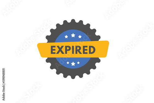 Expired text Button. Expired Sign Icon Label Sticker Web Buttons