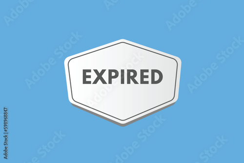 Expired text Button. Expired Sign Icon Label Sticker Web Buttons
