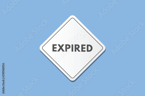 Expired text Button. Expired Sign Icon Label Sticker Web Buttons