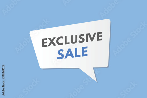 Exclusive Sale text Button. Exclusive Sale Sign Icon Label Sticker Web Buttons