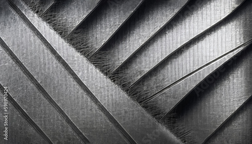 Top-Down View of Ultra-Detailed Brushed Steel Background - Perfect for Industrial, Technological, and Mechanical Designs, Generative AI