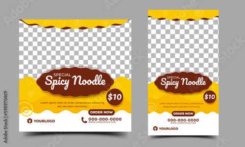 Special food menu promotion social media post and story template design