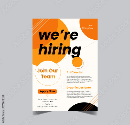 We are hiring flyer design template. We are Hiring job Poster Design, Job Vacancy Leaflet Template.