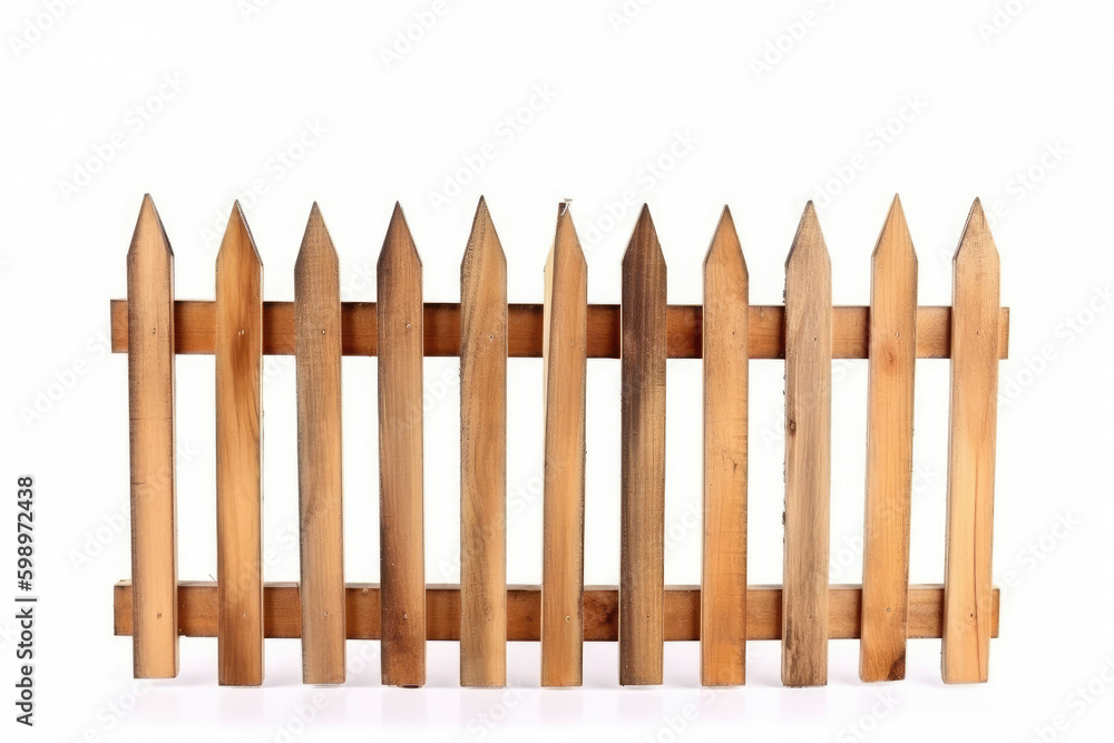 Wood fence isolated on white background Wood fence isolated on white background