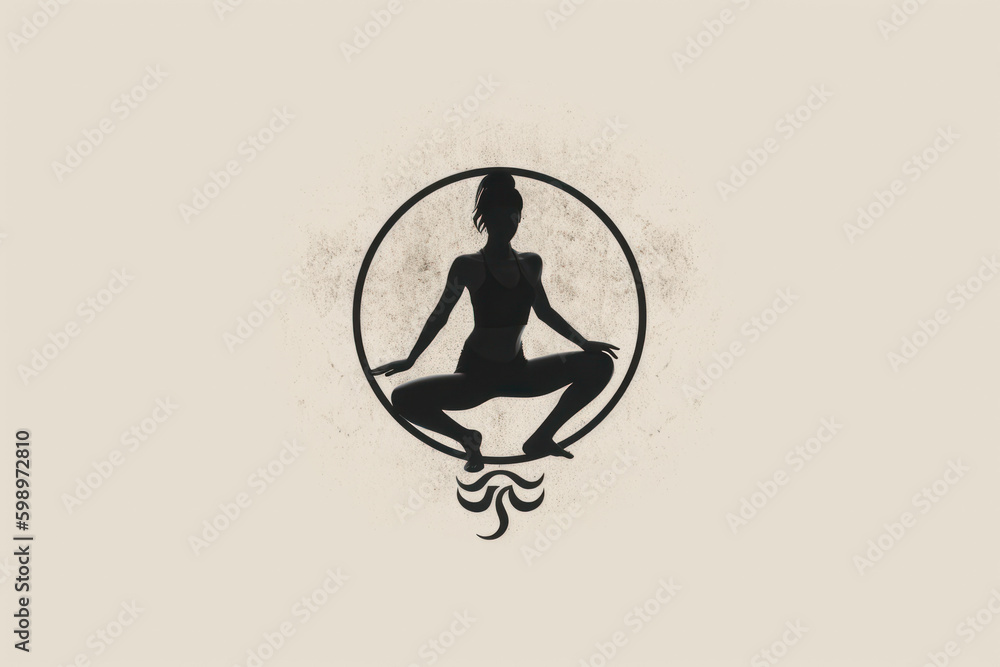yoga meditation symbol logo generative ai
