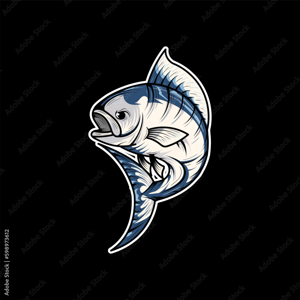 Fototapeta premium a illustration of fish
