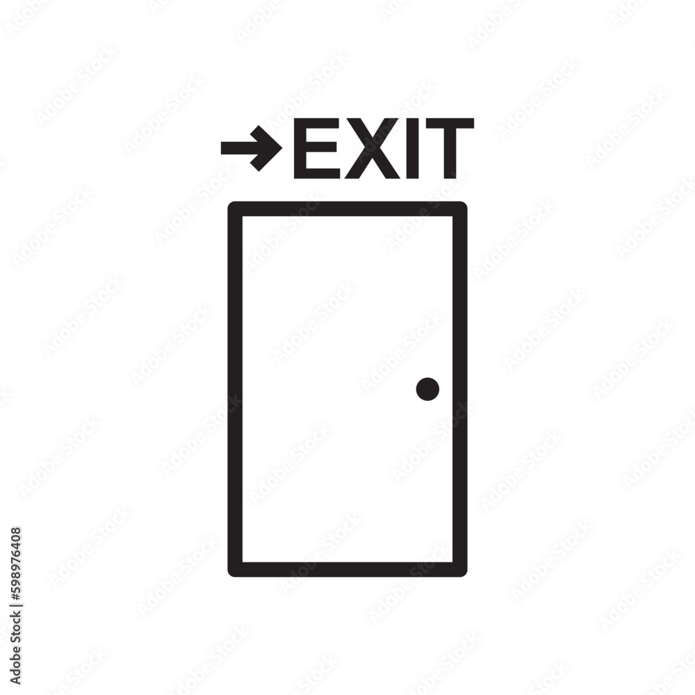 Exit vector icon. Door flat sign design. Door vector icon. Door symbol pictogram. Door line icon. UX UI icon Exit vector icon. Door flat sign design. Door vector icon. Door symbol pictogram. Door line icon. UX UI icon