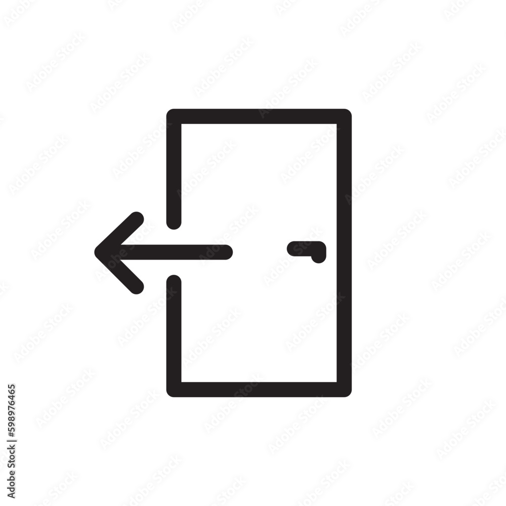 Exit vector icon. Door flat sign design. Door vector icon. Door symbol pictogram. Door line icon. UX UI icon Exit vector icon. Door flat sign design. Door vector icon. Door symbol pictogram. Door line icon. UX UI icon