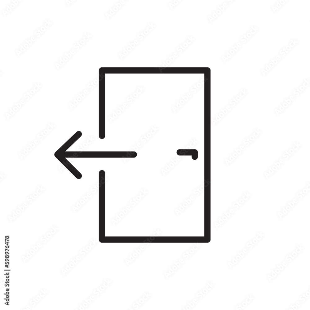 Exit vector icon. Door flat sign design. Door vector icon. Door symbol pictogram. Door line icon. UX UI icon Exit vector icon. Door flat sign design. Door vector icon. Door symbol pictogram. Door line icon. UX UI icon