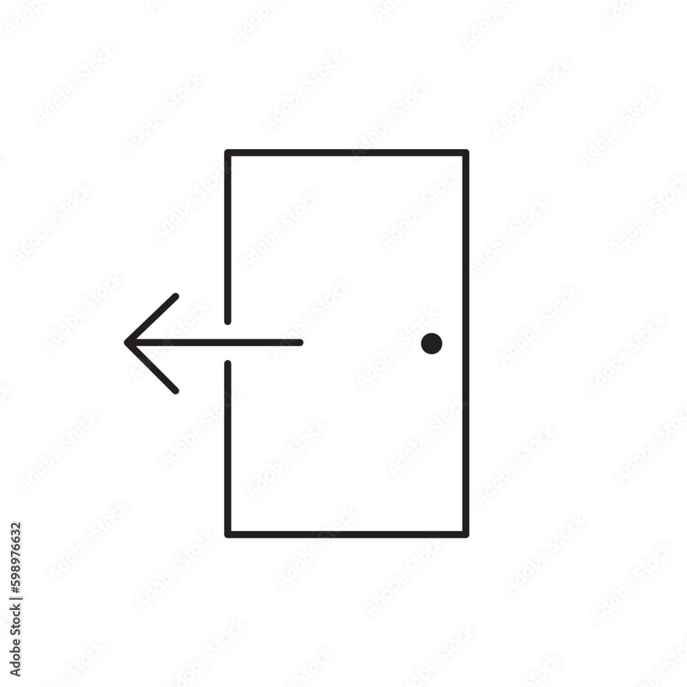 Exit vector icon. Door flat sign design. Door vector icon. Door symbol pictogram. Door line icon. UX UI icon Exit vector icon. Door flat sign design. Door vector icon. Door symbol pictogram. Door line icon. UX UI icon