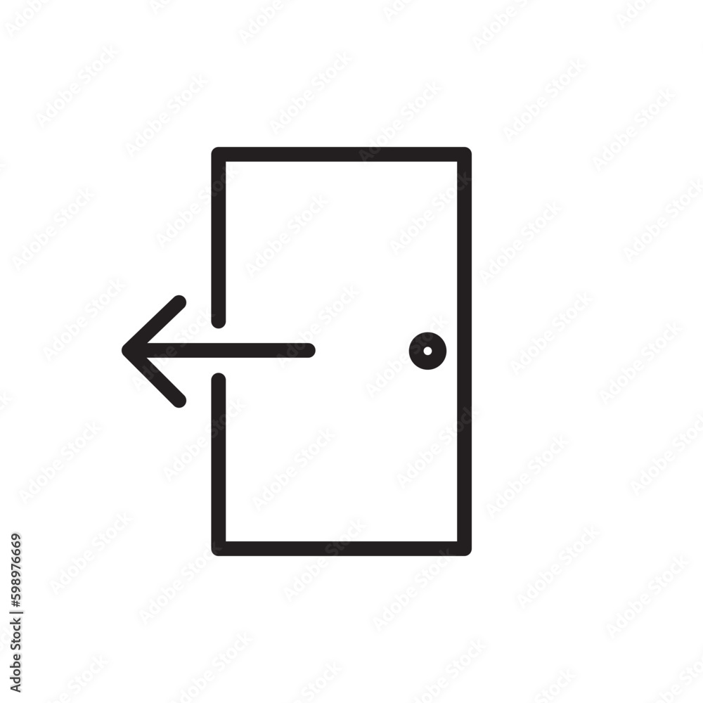 Exit vector icon. Door flat sign design. Door vector icon. Door symbol pictogram. Door line icon. UX UI icon Exit vector icon. Door flat sign design. Door vector icon. Door symbol pictogram. Door line icon. UX UI icon