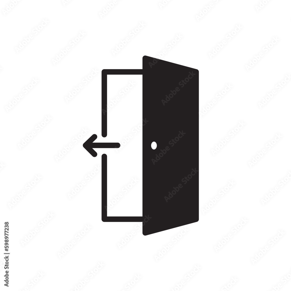 Exit vector icon. Door flat sign design. Door vector icon. Door symbol pictogram. Door line icon. UX UI icon Exit vector icon. Door flat sign design. Door vector icon. Door symbol pictogram. Door line icon. UX UI icon