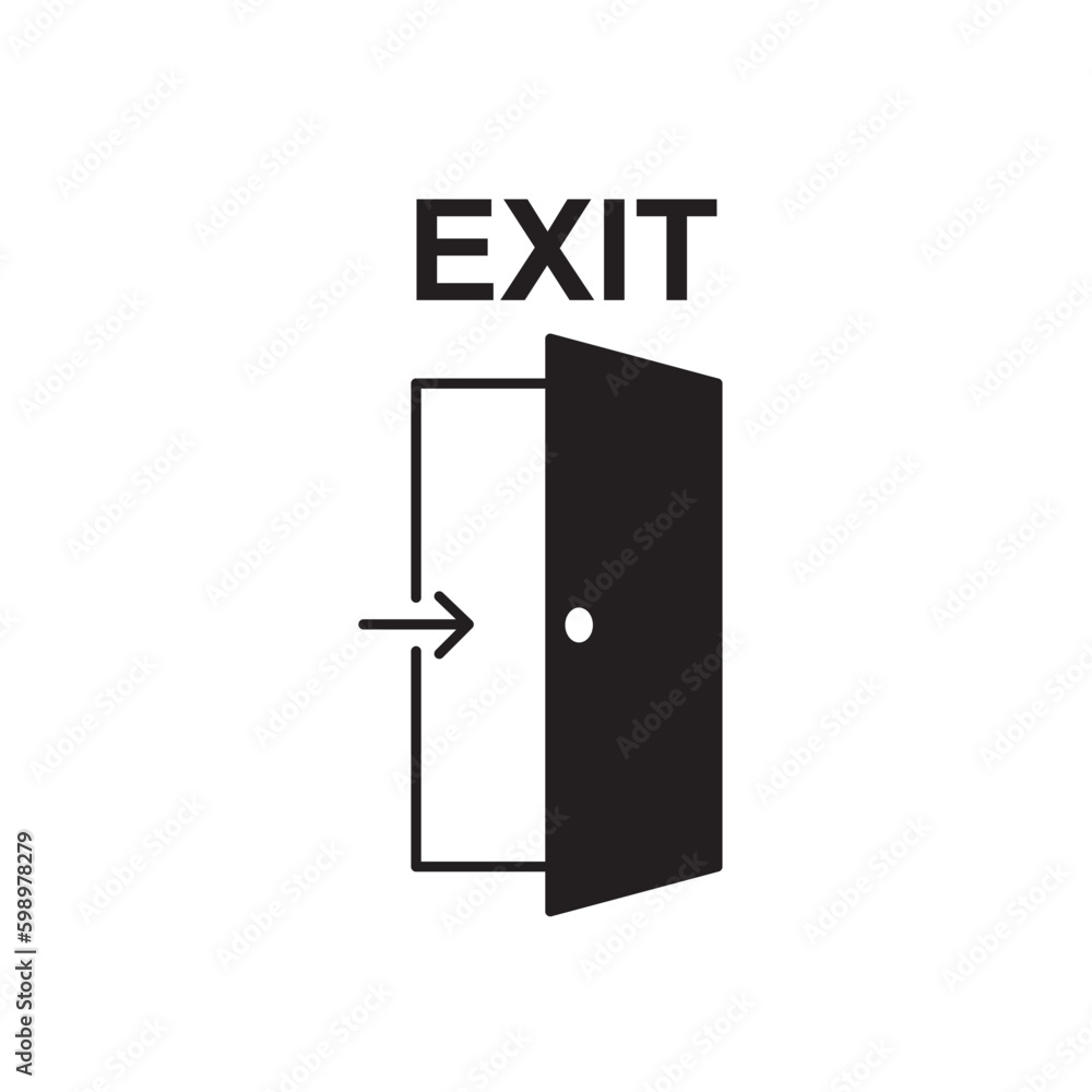 Exit vector icon. Door flat sign design. Door vector icon. Door symbol pictogram. Door line icon. UX UI icon Exit vector icon. Door flat sign design. Door vector icon. Door symbol pictogram. Door line icon. UX UI icon