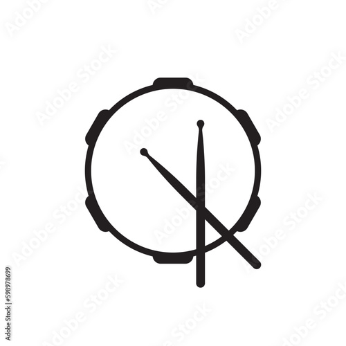 Drum vector icon. Drum flat sign design illustration. Drums symbol pictogram. UX UI icon © Elchin