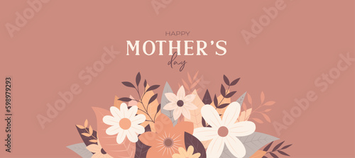 Happy Mother's Day Floral Banner
