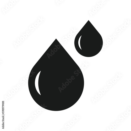 Water drop flat sign design. Petroleum vector icon. Oil drop icon. Ink drop icon. Teardrop symbol. Drop pictogram. UX UI icon