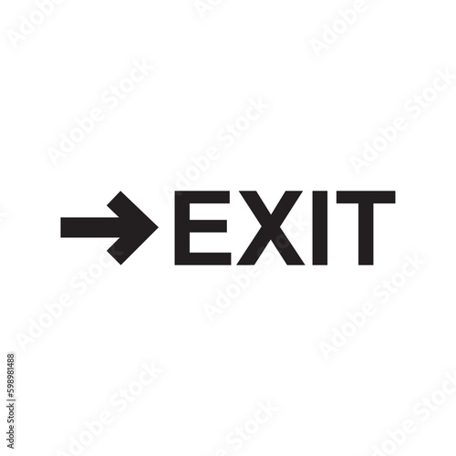 Exit vector icon. Signboard exit flat sign design. Exit symbol pictogram. UX UI icon