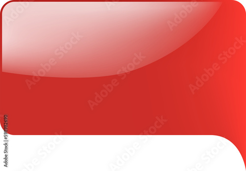 Red banner label for web shopping online. Red tag promotion sale banner.