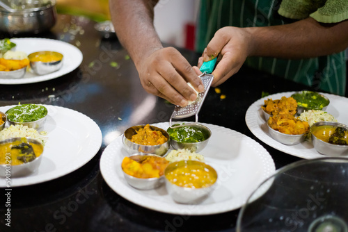 Preparing traditional indian food