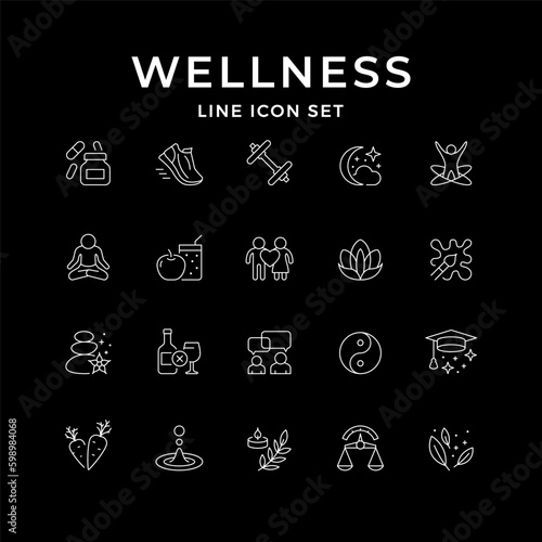 Set line icons of wellness