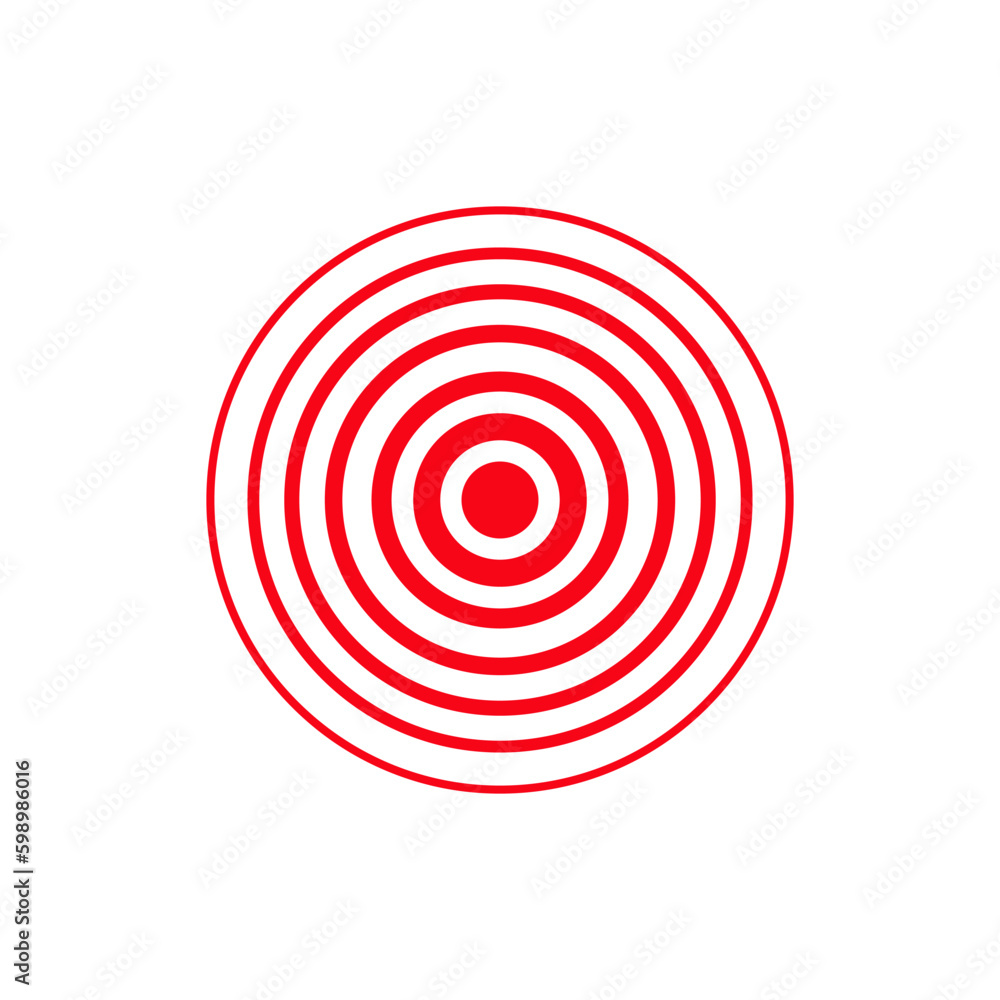 Pain red circle,icon vector logo design template Pain red circle,icon vector logo design template