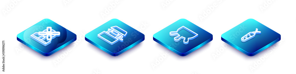Set Isometric line Windmill, Well, Udder and Carrot icon. Vector Set Isometric line Windmill, Well, Udder and Carrot icon. Vector
