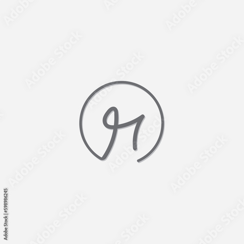 letter r initial logo symbol