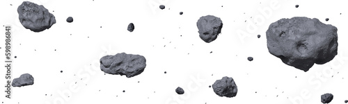 Leinwand Poster Asteroids background