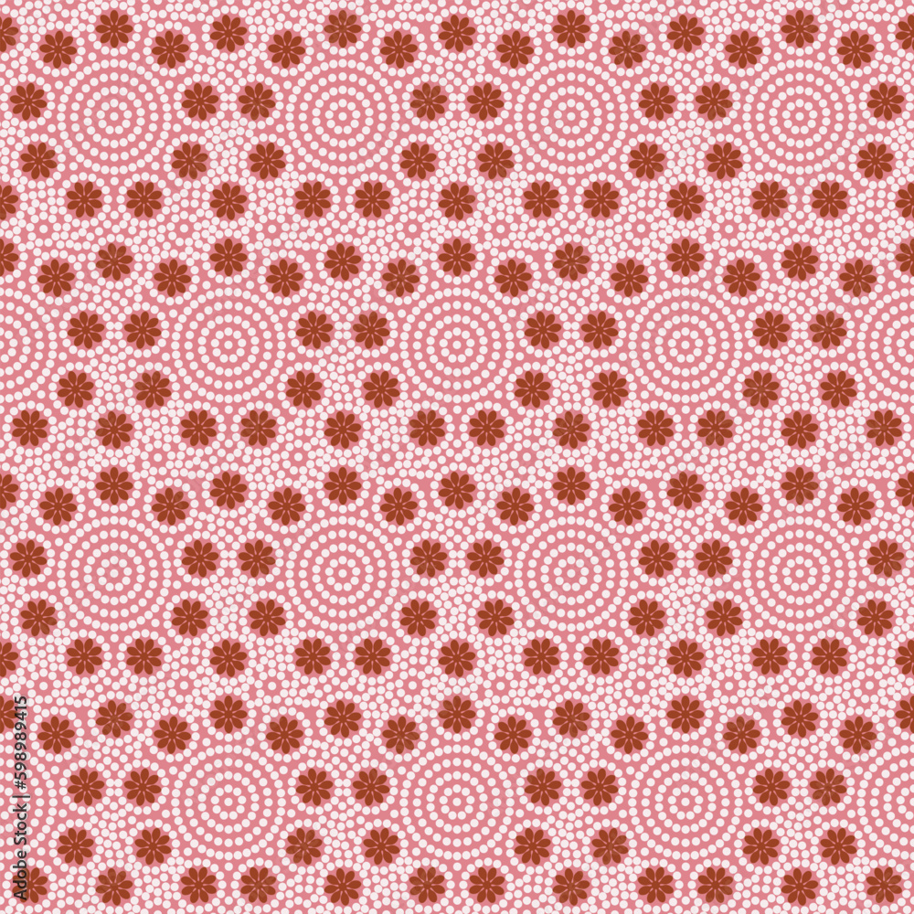 Abstract psychedelic kaleidoscopic seamless pattern.red,pink, white seamless pattern for textile, backgrounds, tiles and designs.spring summer colour pattern.simple circular used mandala pattern.