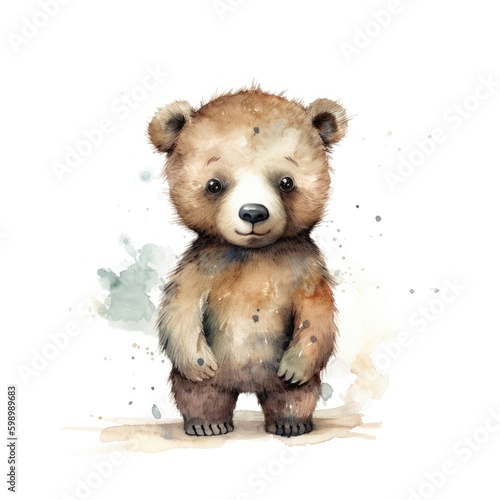 Drawing of Cute Teddy Bear. © ku4erashka
