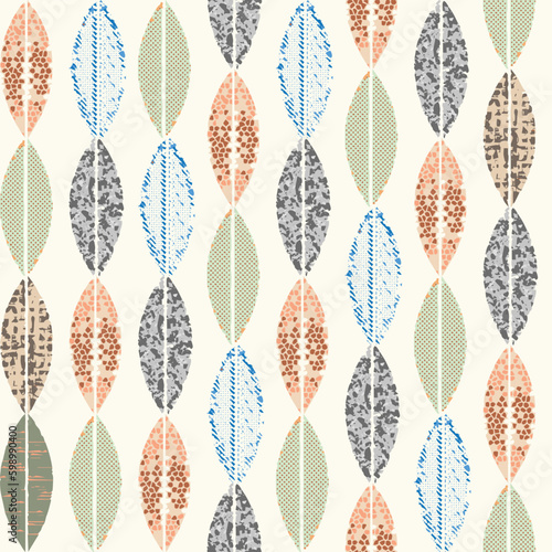 Forest stone seamless pattern in multi colour themes. Wallpaper with natural stone ornaments.Graphic modern design. Monotone background with decorative elements texture used beige background.