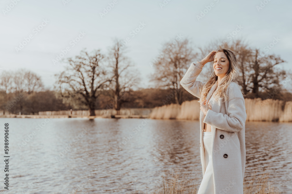 beautiful woman in the park on a beautiful sunny day beautiful woman in the park on a beautiful sunny day