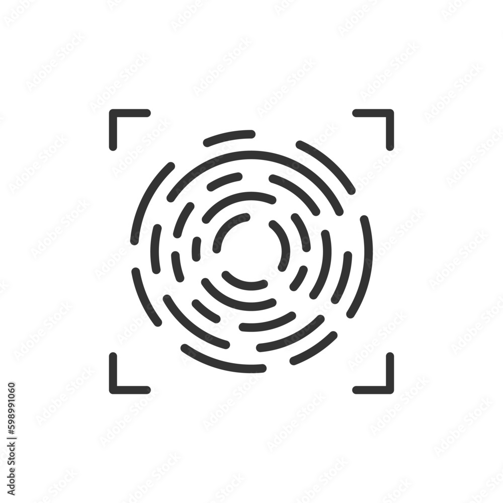 Scan vector icon. Fingerprint vector icon. Finger print flat sign ...