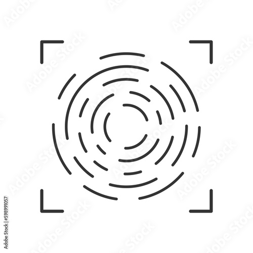 Scan vector icon. Fingerprint vector icon. Finger print flat sign design. Linear thumbprint sign. Illustration of authentication symbol. UX UI