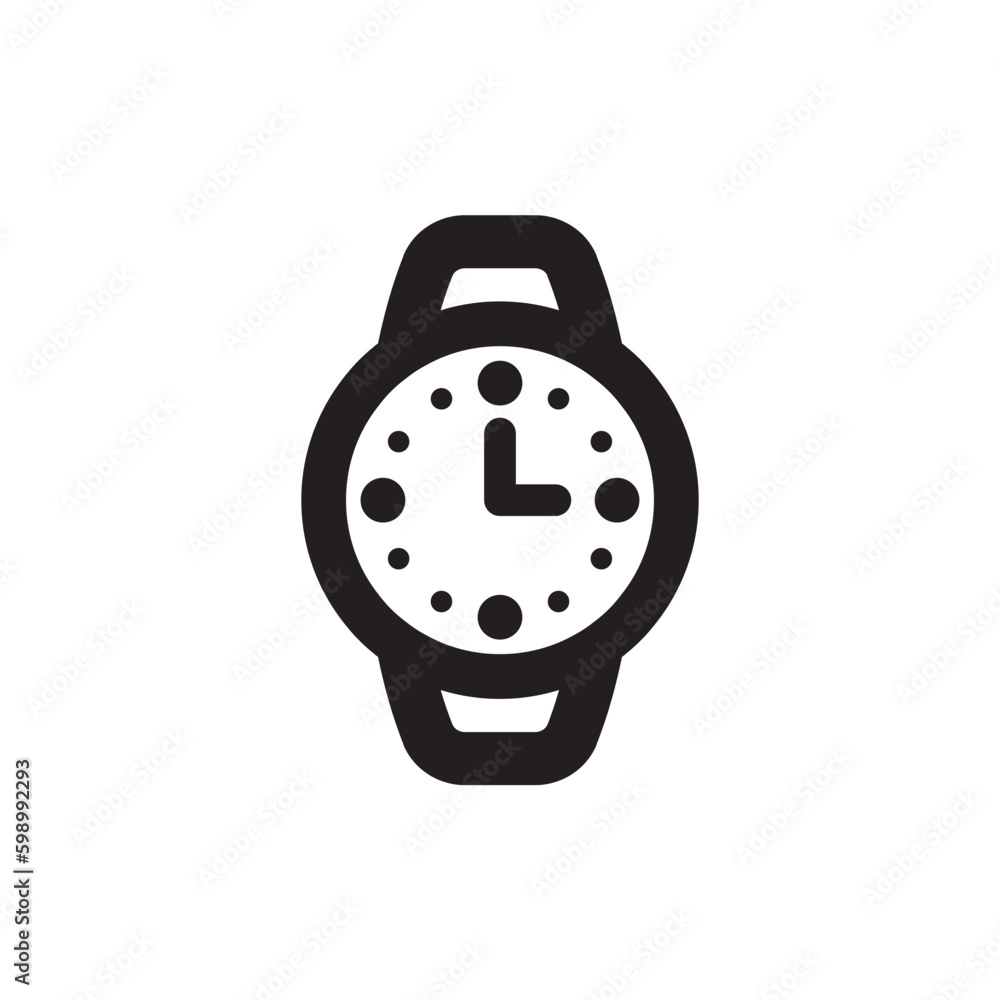 Hand watch vector icon. Watch flat sign design. Smart watch symbol pictogram. UX UI icon Hand watch vector icon. Watch flat sign design. Smart watch symbol pictogram. UX UI icon