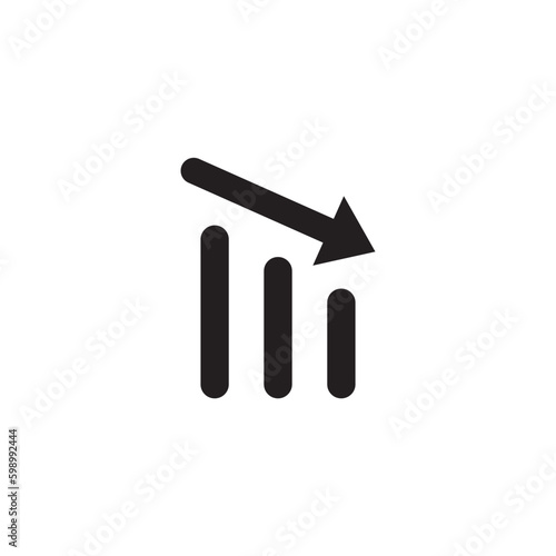 Chart vector icon. Graph flat sign design. Infographic chart symbol pictogram. UX UI icon